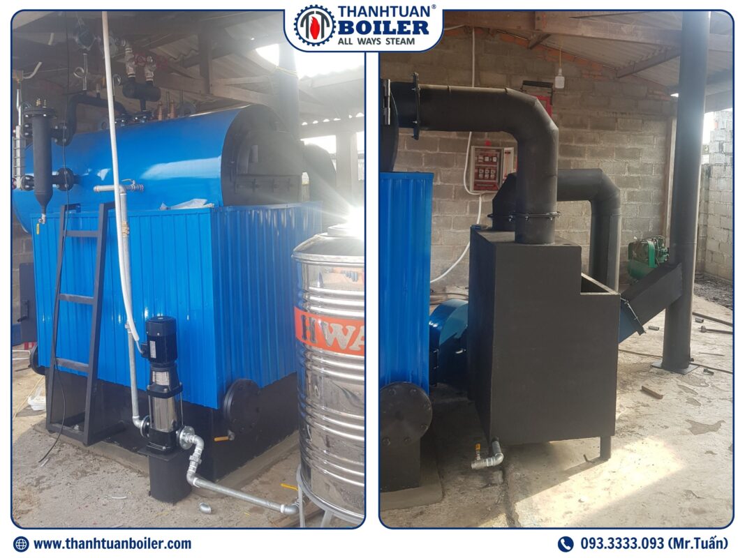 Nồi Hơi Tổ Hợp 300KG/H Đốt Củi - Ngành Giặt Ủi