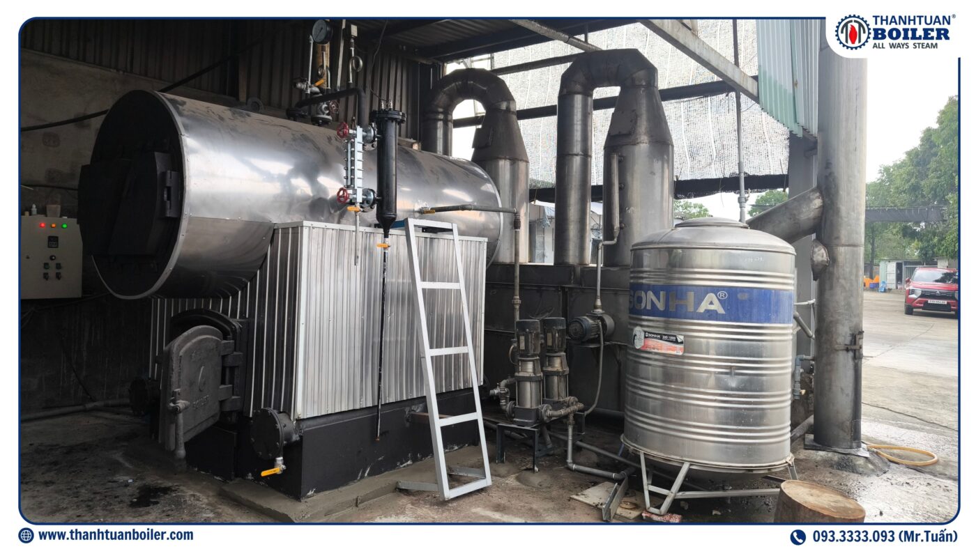 Nồi Hơi Tổ Hợp 500KGH Đốt Củi - Ngành Chăn Nuôi