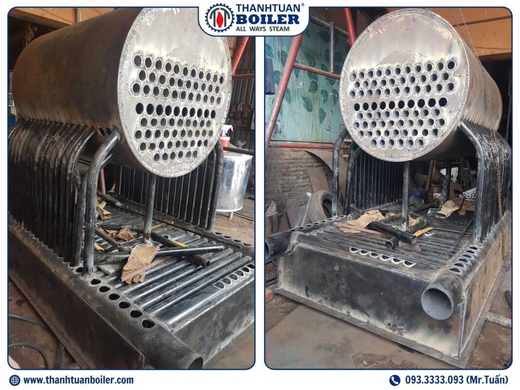 Nồi Hơi Tổ Hợp - Thân Lò đặt trên & Buồng Đốt đặt dưới