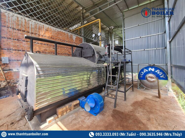 Nồi Hơi Buồng Đốt Phụ 4T/H đốt củi - Ngành Sấy Tiêu